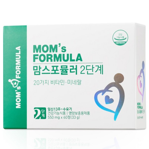 맘스포뮬러 2단계 임산부 수유부 산후 출산후 종합 비타민 철분제 모유수유, 60정, 1개