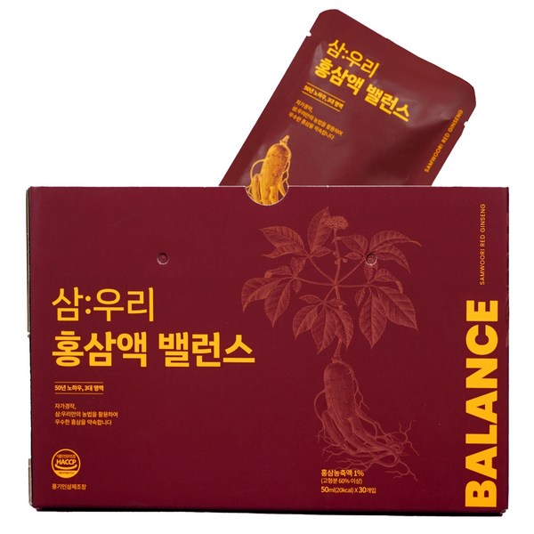 풍기인삼제조창 삼우리 밸런스 홍삼액기스, 50ml, 30개
