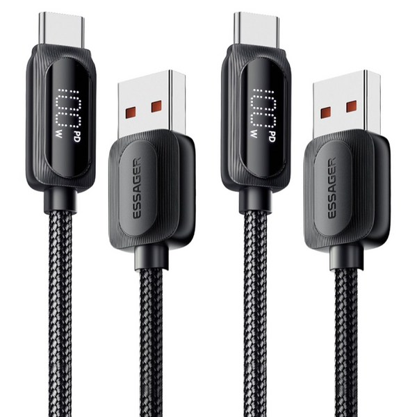Essager 디스플레이 PD 100W 7A C타입 고속충전 케이블