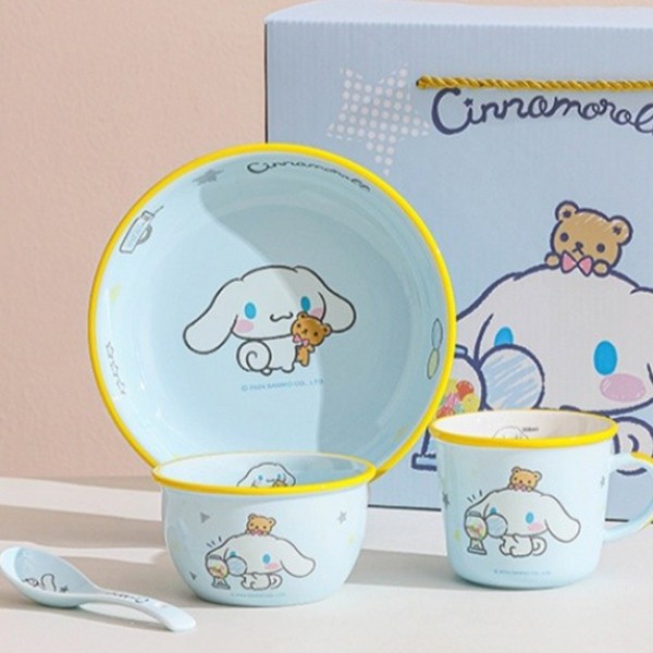 가와시마야 캐릭터 한식기 4종 세트