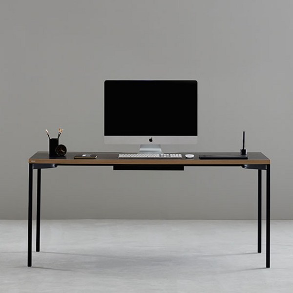  데스커 1600x700 컴퓨터 책상 DSAD116D, 상판-화이트/다리-화이트 