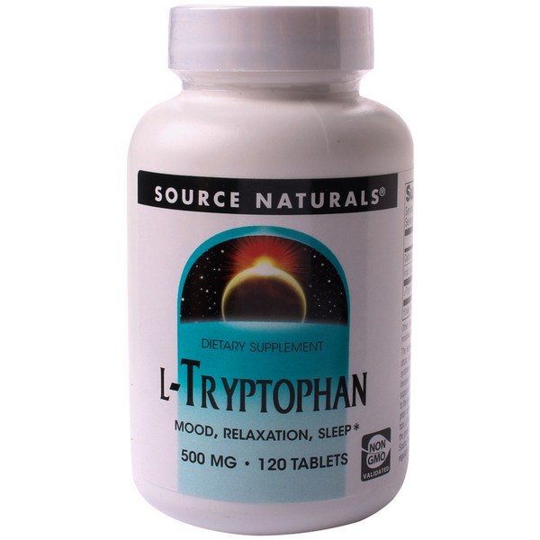 소스내츄럴스 L-트립토판 500mg 타블렛, 120정, 1개