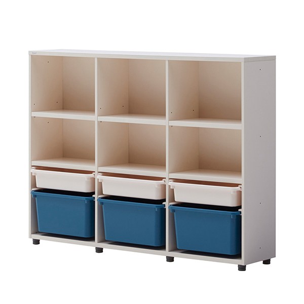 일룸 [일룸] 에디키즈 1400폭 멀티수납장, IV몸통+아이보리블루PL박스