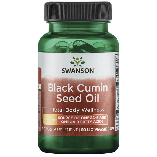 스완슨 블랙 커민 씨드 오일 500mg 리퀴드 베지 캡