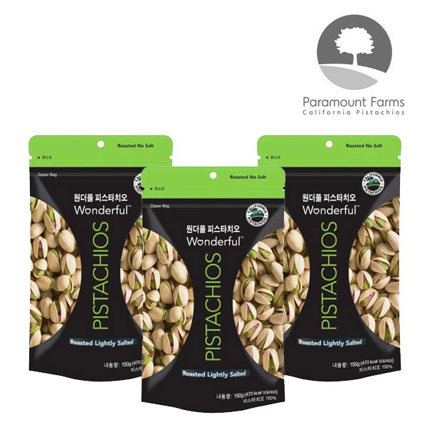 원더풀피스타치오 가염, 150g, 3개