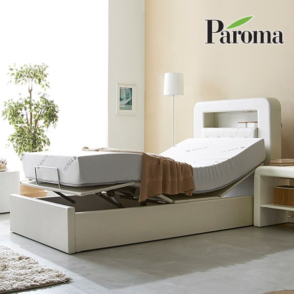  세진침대 파로마 내 몸에 맞추는 편안함! 제프리 LED 모션베드 전동침대 트윈 슈퍼 싱글 퀸 라텍스 매트리스, 1-1.침대프레임만_펄크림화이트 