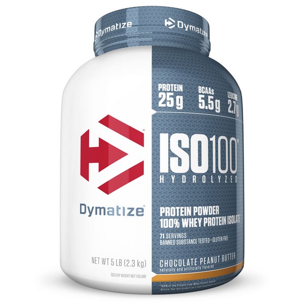다이마타이즈 프로틴 ISO100 2.3kg 초콜릿 피넛 버터 Dymatize ISO 100 Whey Protein Powder with 25g 5 Pound (Pack of 1)