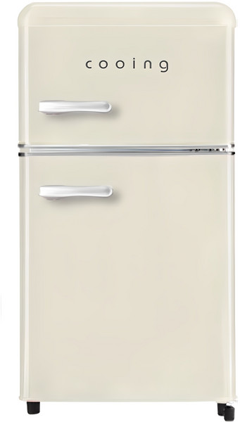 쿠잉전자 레트로 미니 80L 2도어 냉장고, REF-D85C