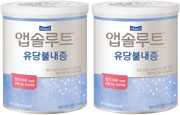 앱솔루트 유당불내증 분유, 400g, 2개