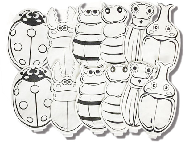 컬러룬 색칠 곤충 만들기 6종 x 2세트, 무당벌레, 사슴벌레, 거미, 풍뎅이, 개미, 사마귀, 2개