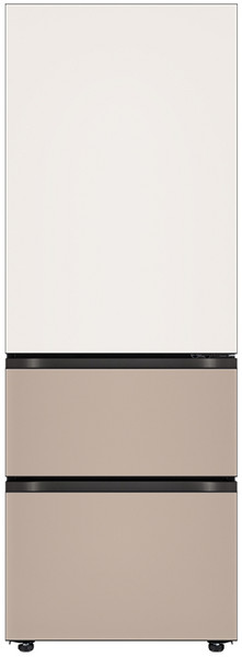 [색상선택형] LG전자 오브제 324L 스탠드형 김치냉장고 글라스 Fit & Max 김치톡톡 방문설치, 베이지 + 클레이브라운, Z334GBC122S