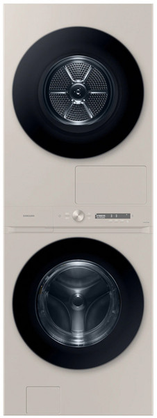 [10% 환급가전] 삼성전자 BESPOKE 그랑데 AI 원바디 Top-Fit 세탁기 + 건조기 세트 WF2522HDBBA 25kg + 22kg 방문설치, 새틴 라이트베이지