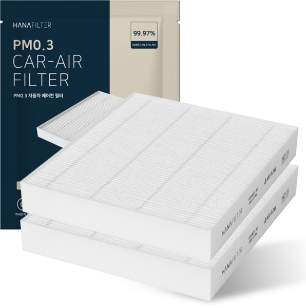 하나필터 PM0.3 프리미엄 차량용 에어컨 필터, 2개, HCF-24
