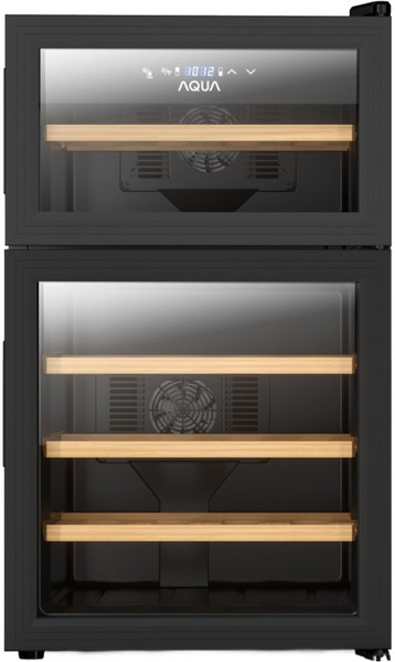 하이얼 아쿠아 듀얼 와인셀러 HWC43MNB 고객직접설치 24병, 제트블랙