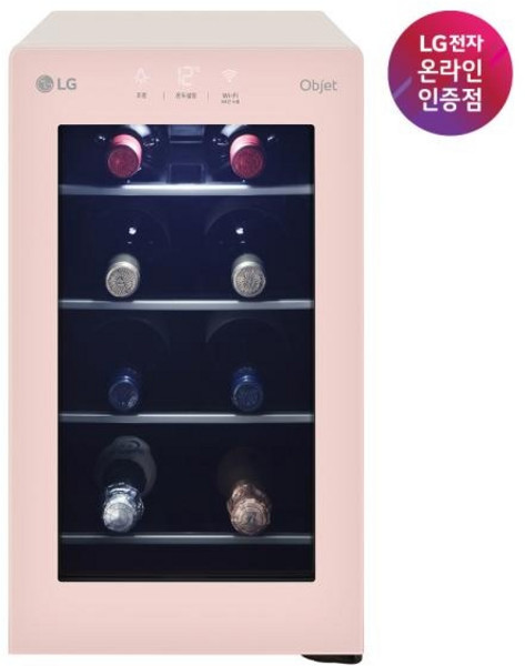[LG전자] DIOS(디오스) 오브제컬렉션 와인셀러 미니 8병 [크리스탈핑크/W0082GPE]
