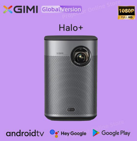 XGIMI Halo Plus + 프로젝터 글로벌 버전 DLP 1080P HD 휴대용 안드로이드 900Ansi 3D 홈 시어터, 02 Halo Plus_01 CHINA