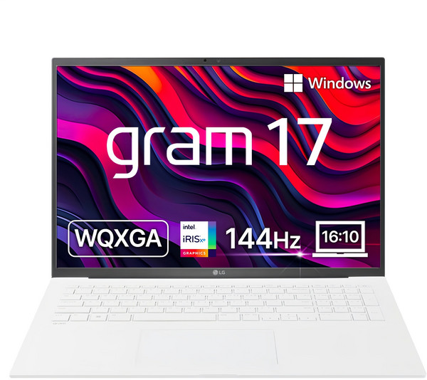 LG 그램 17인치 인텔 13세대 코어i5 16GB RAM 256GB SSD, 144Hz, 1.35kg, 그래픽/영상 편집 및 게이밍에 최적화 (17Z90R-GA5VK)