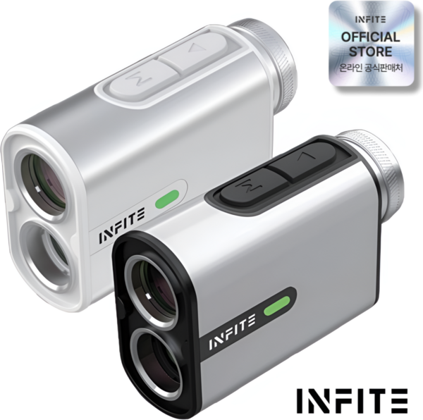 인피테 레이저 골프 거리측정기 초경량 미니 차쉬넬 캐디 파우치세트, IXG2000 PRO 화이트