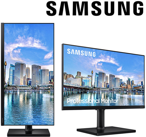삼성전자 24인치(60.4cm) 가로 세로 모니터 F24T452 F24T452FQK LF24T452FQKXKR, 삼성 24인치 사무용 모니터, 60.4cm