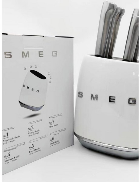 스메그 빈티지 레트로 결혼 집들이 신혼집 선물 칼꽂이 칼홀더 칼블럭 거치대 칼세트 SMEG, 1개