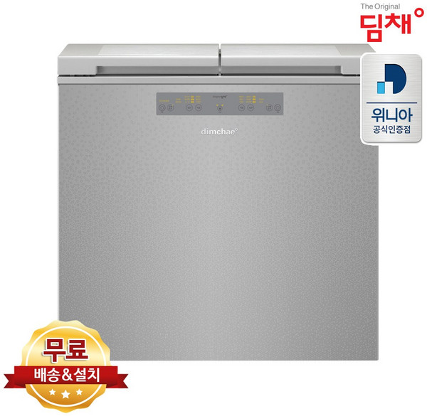 위니아 딤채 120L 1도어 뚜껑형 소형 김치냉장고 VDL12HFTSS 딤채 공식인증점 전국무료설치, EDL18KBWRST루센트실버