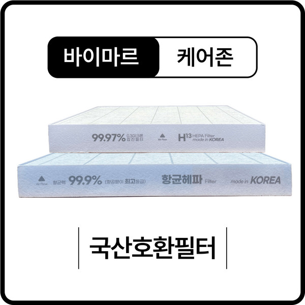 바이마르 케어존 VMK-1901 공기청정기 필터 호환, H13등급 헤파+더스트 일체형 필터, 1개