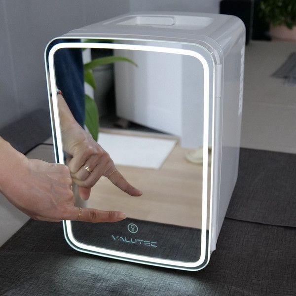벨류텍 LED 조명장착 거울 10리터 화장품 냉장고 확실한 AS보장 VR-010L 차량용 화장품 냉장고, VR-010L거울