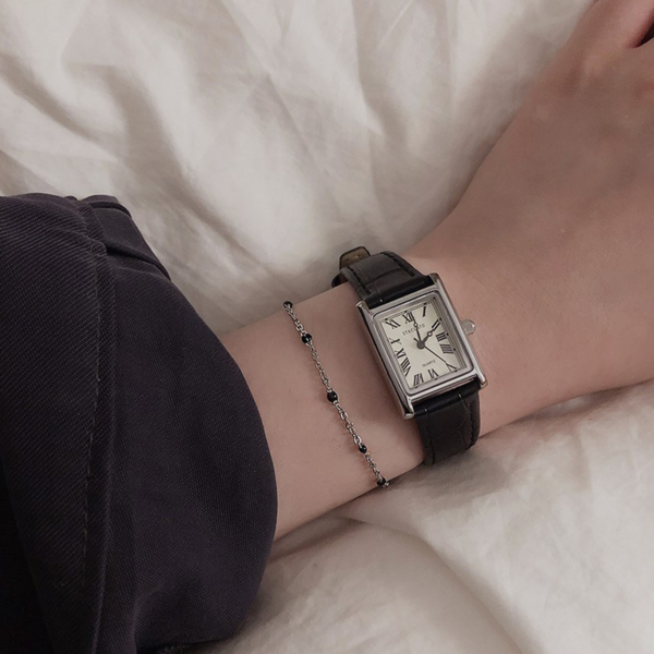 Eban 리얼소가죽 스퀘어 손목시계 (3color)