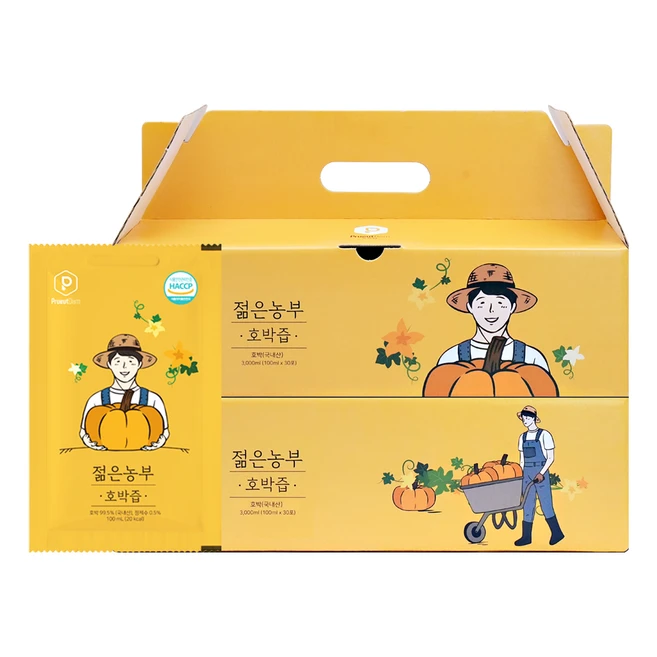 푸릇담 국내산 젊은농부 호박즙, 3L, 2개