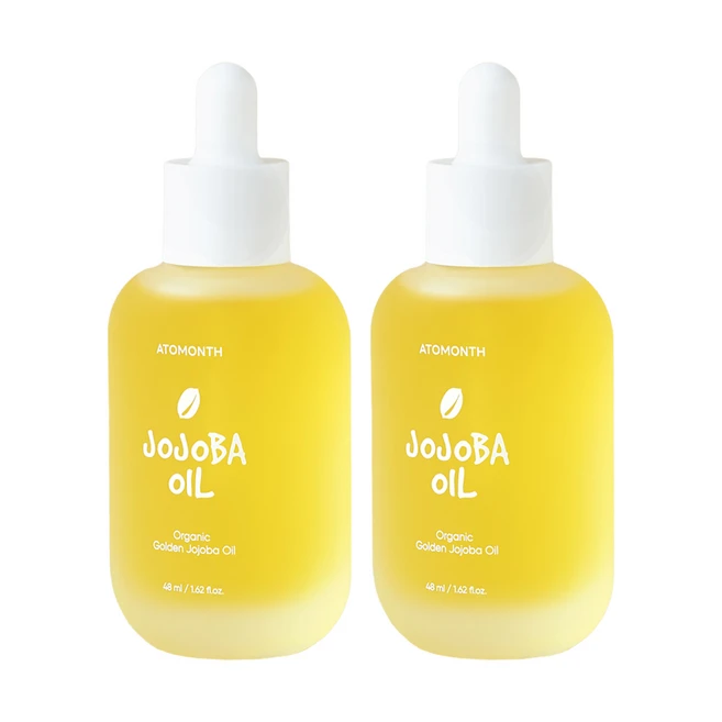 아토먼스 유기농 비정제 골든 퓨어 호호바 오일, 2개, 48ml