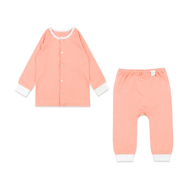 [24신상] 오아이비 유아동 밤부 국내생산 무지 양면40수 긴팔 내의상하_오렌지