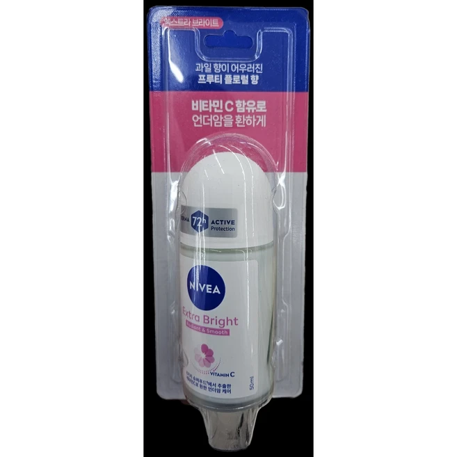 니베아 데오드란트 롤온 엑스트라 브라이트, 50ml, 2개
