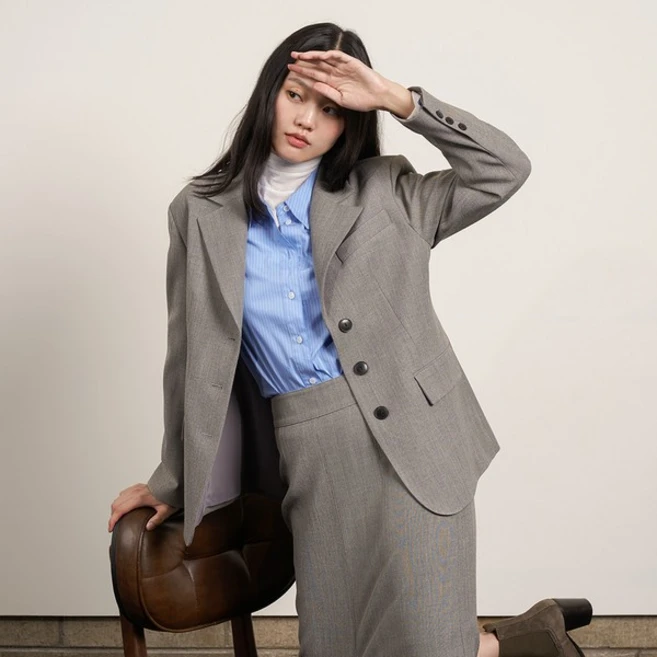 올리브데올리브 싱글 테일러드 자켓 OW3AJ8550