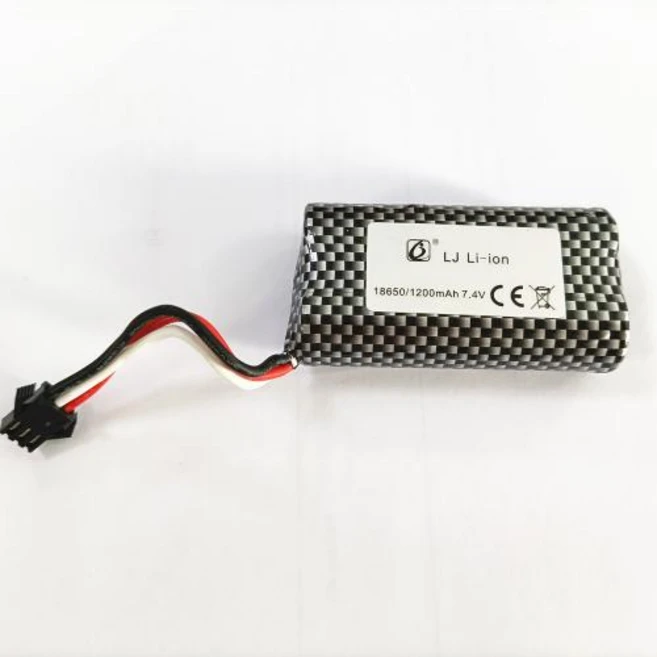 Huina 1593 593 굴삭기 신형 플러그 7.4V 1200mAh 리튬 이온 배터리 1593-005, 1개, 1개입