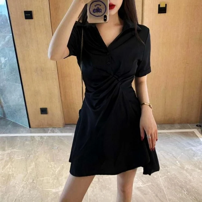 맥시 여름 링클 셔링 편한 퍼프 차르르 소매 원피스 라인 롱