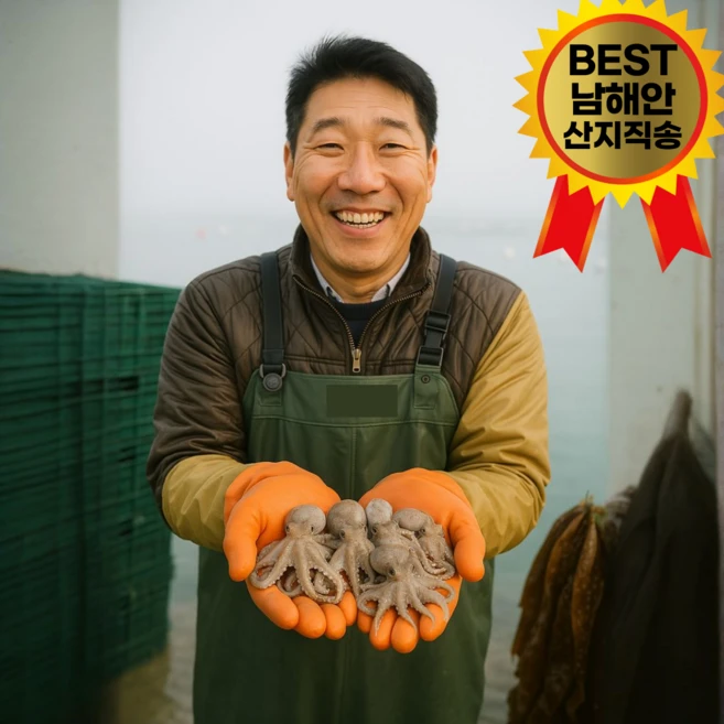[제철갑부] 35년 경력 베테랑 어부가 잡은 남해안 활 쭈꾸미 당일조업 싱싱쫄깃 1키로, 1박스, 급냉 국내산 쭈꾸미 1kg(9-15미내외)