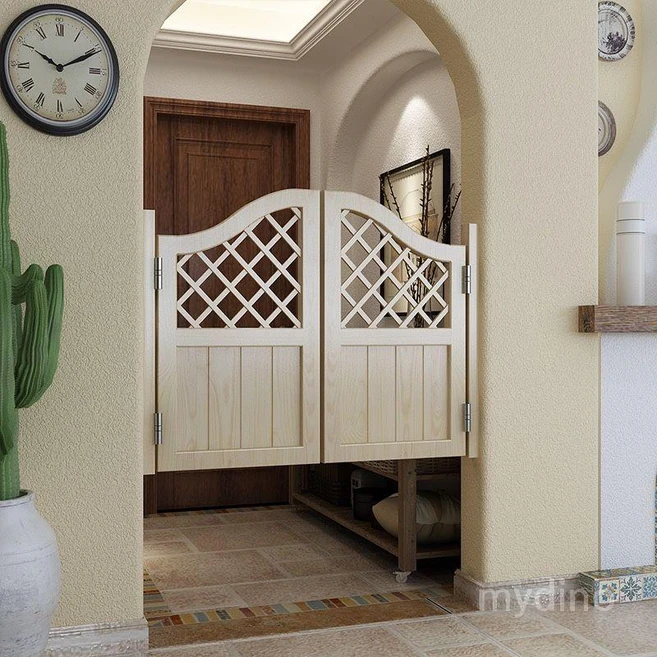 카우보이도어 중문스윙도어 카페 야외 공간분리 현관 입구, A. 80cm 너비 높이 80 화이트