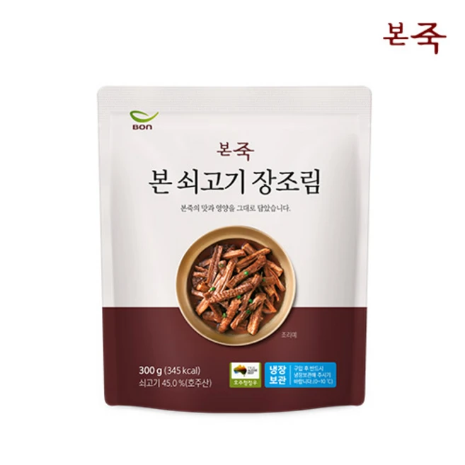 [본죽] 냉장 쇠고기장조림 300g, 3개