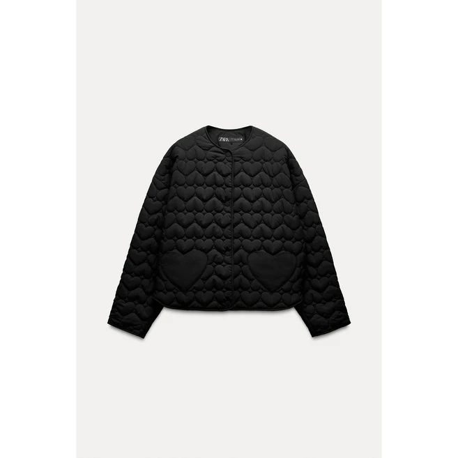 여성 봄점퍼 ZARA 자라 하트 패딩 점퍼 3046/830 3046830