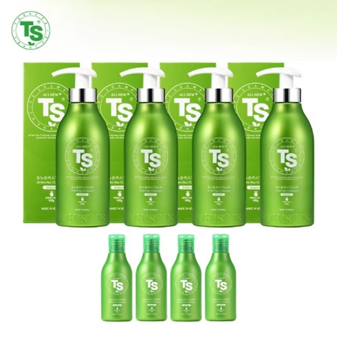티에스 [샴푸패키지] TS샴푸 올뉴플러스 샴푸만 구성 (샴푸 500g * 4통 + 100g 4통), 없음, 1개
