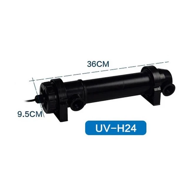 살균기 램프 라이트 워터 클리너 어항 연못 자외선 필터, 1개, 4. UV-H24