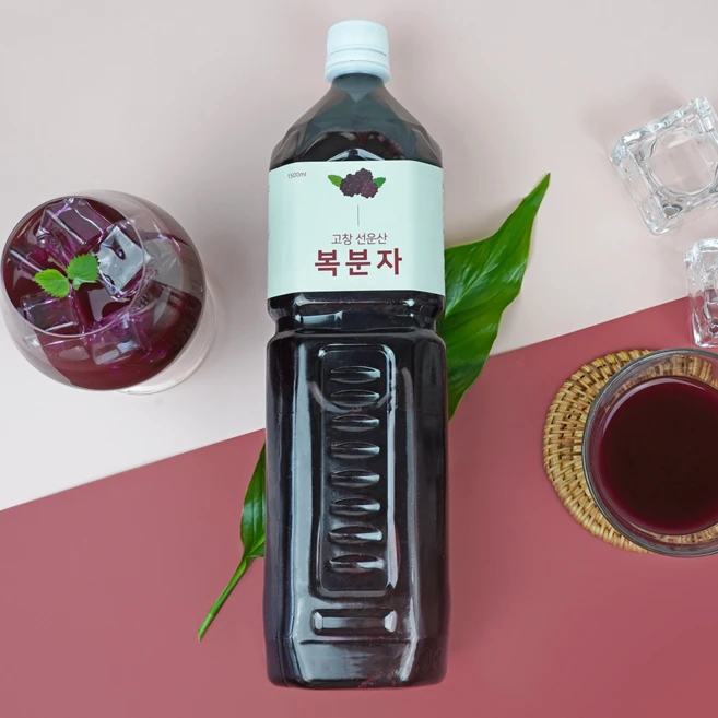 [미감미소] 1.5L x 4병 대용량 / 고창선운산 토박이가 만든 햇 복분자 엑기스 선물포장, 01. 복분자엑기스 1.5L 4병, 4개, 1개입