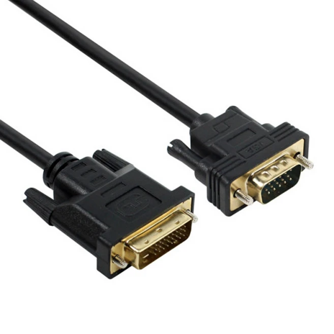 길이 1.8M JUSTLINK DMRMC018 DVI-D to RGB 케이블 선명한 해상도, 1개, 2m