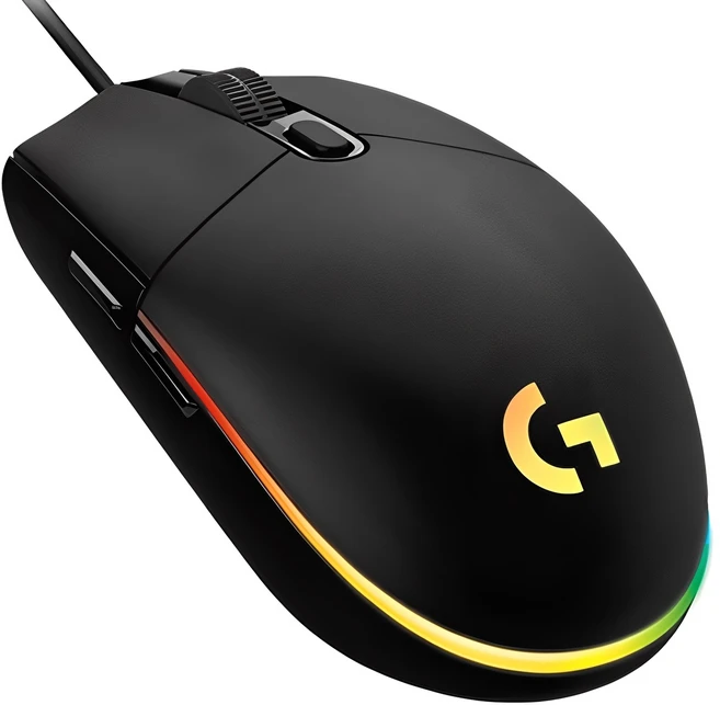로지텍 G102IC 2세대 LIGHTSYNC 게이밍 유선마우스, 8000 DPI, 85g, 블랙 (MU0054)