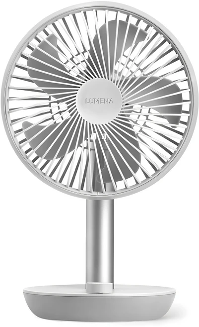 루메나 무선 탁상용선풍기 FAN-STAND3Z, 스틸 그레이