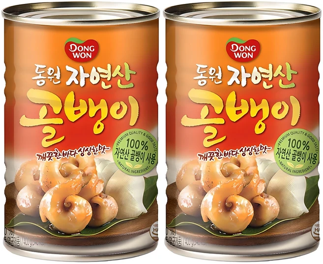 동원 자연산 골뱅이, 400g, 2개