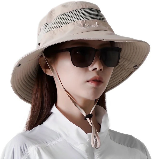 루이비홈 남여공용 사파리 등산모자, 베이지