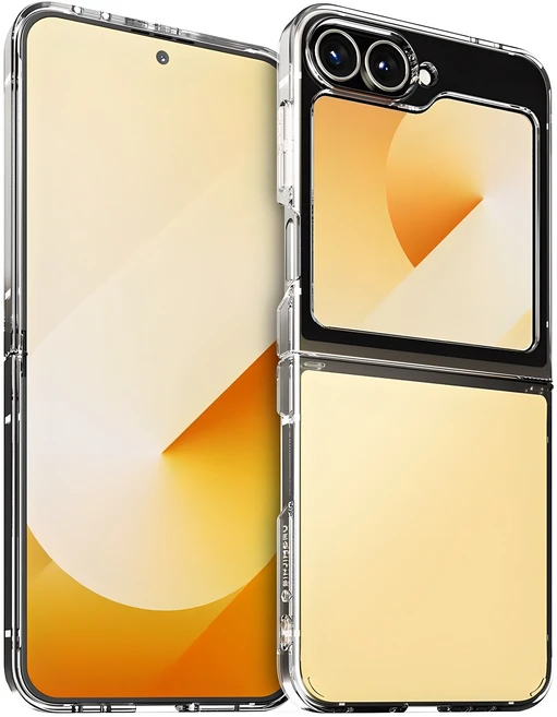 신지모루 갤럭시 Z 플립6 1mm 스키니 슬림 휴대폰 케이스, 투명