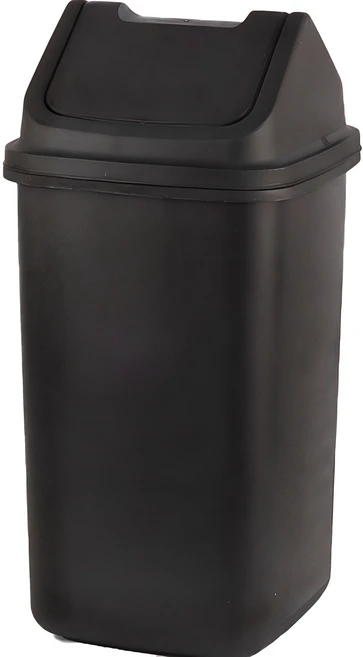 바이굿즈 정사각 종량제 휴지통 50L, 블랙