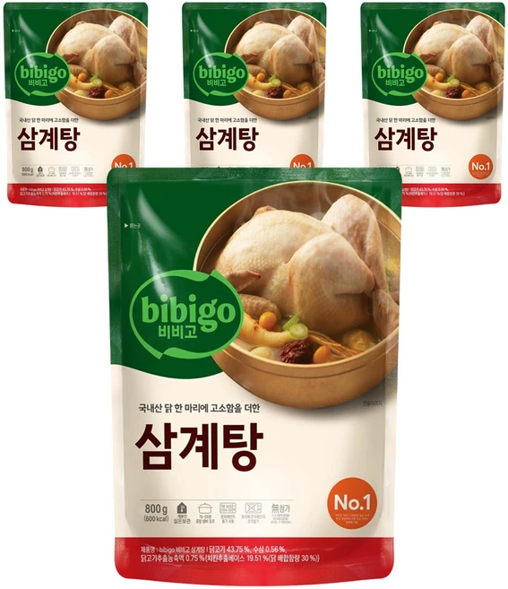 비비고 삼계탕, 800g, 4개